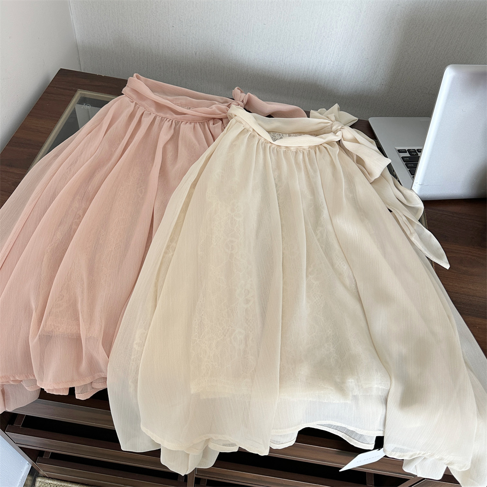 Designer Bow Halter Blouse Women Loose Niche Slimming Off-Shoulder Chiffon Top