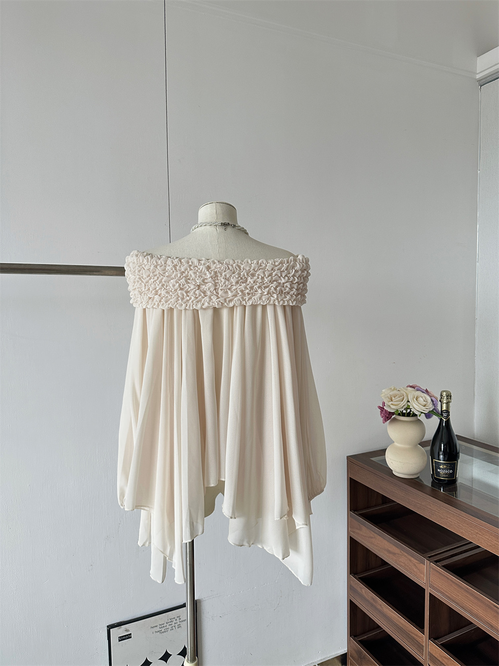 French Off-Shoulder Shirt Women Spring OOTD New Blouse