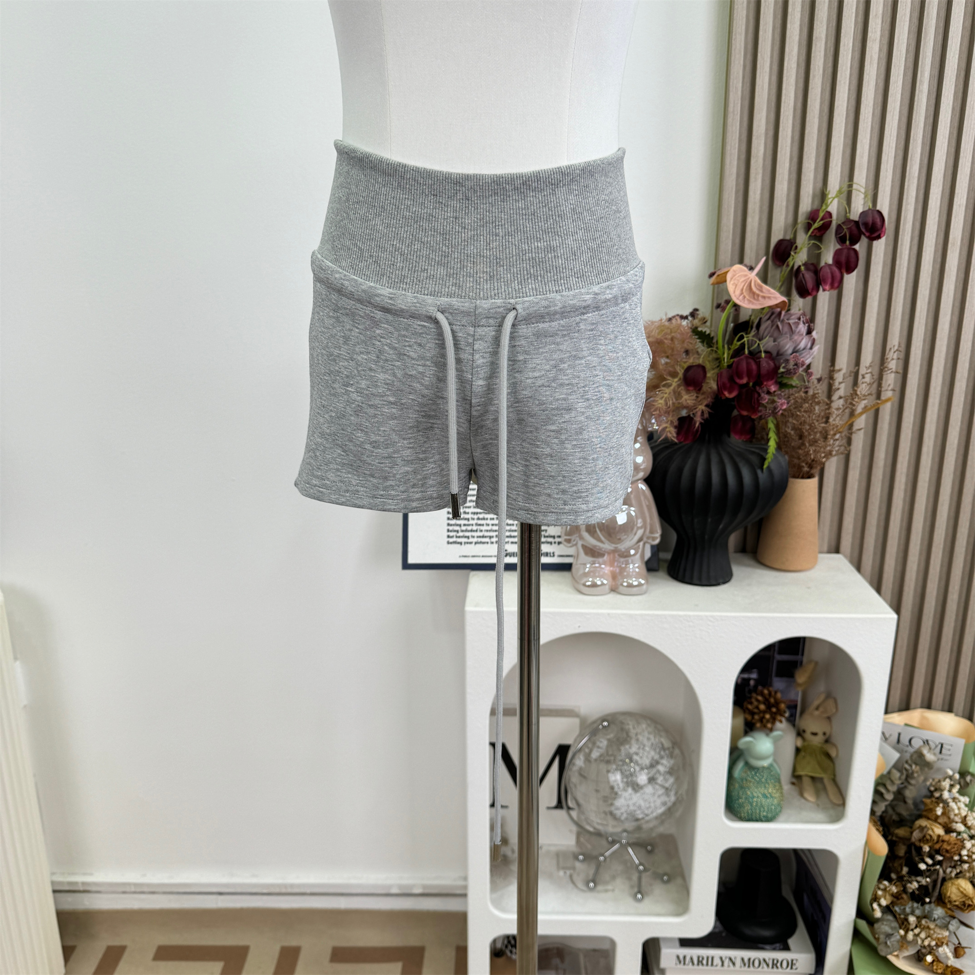 021ope Original Gray Cropped Hooded Long Sleeve Sweatshirt Casual Loose Air Layer Jacket Xinjiang Long Staple Cotton